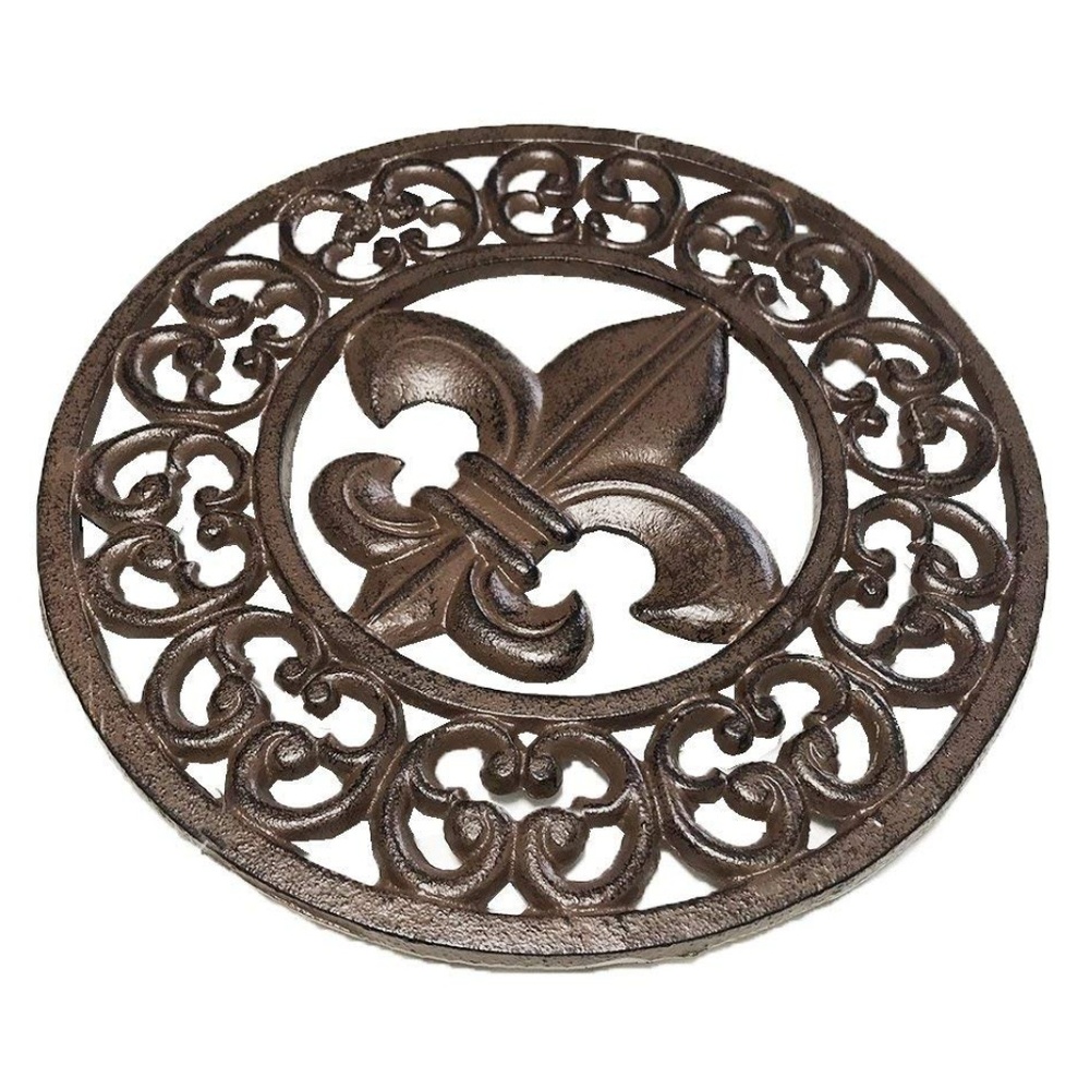 Fleur De Lis & Scrolls Trivet - Wall/Counter Top